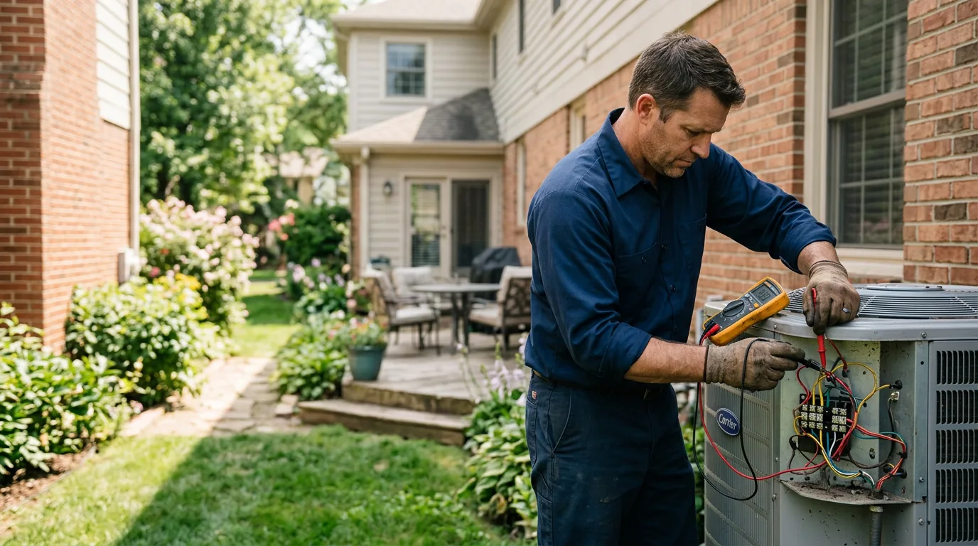 HVAC technician working near Batesville, IN